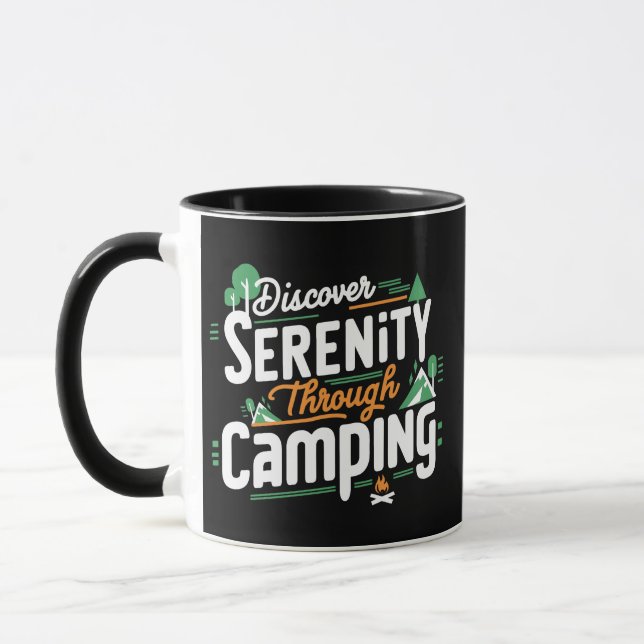 Taza Descubre la serenidad a través del camping (Izquierda)