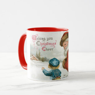 Taza Deseándole Felicidad en Navidad por Ellen Clapsadd