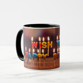 TAZA DESEO QUE TE FELIZ CUMPLEAÑOS