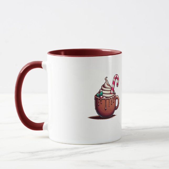 Taza Deseos cálidos con café caliente Mug (Izquierda)