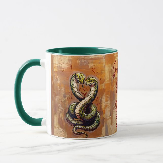 Taza Deseos de Año Nuevo por la serpiente de madera 202 (Izquierda)