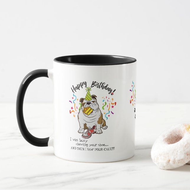 Taza Deseos del feliz cumpleaños de su compinche del (Con donut)