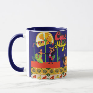 Taza Desert Bloom Fiesta azul marino