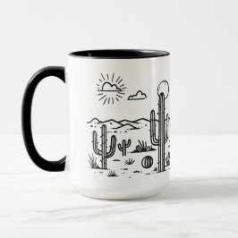 Taza Desert Landscape with Cacti nature