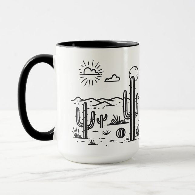 Taza Desert Landscape with Cacti nature (Izquierda)
