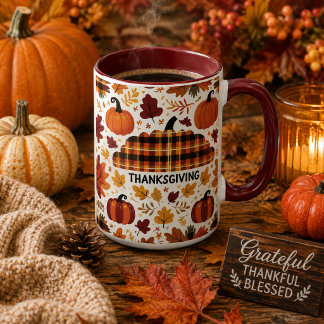 Taza Desfile de Calabaza a Cuadros