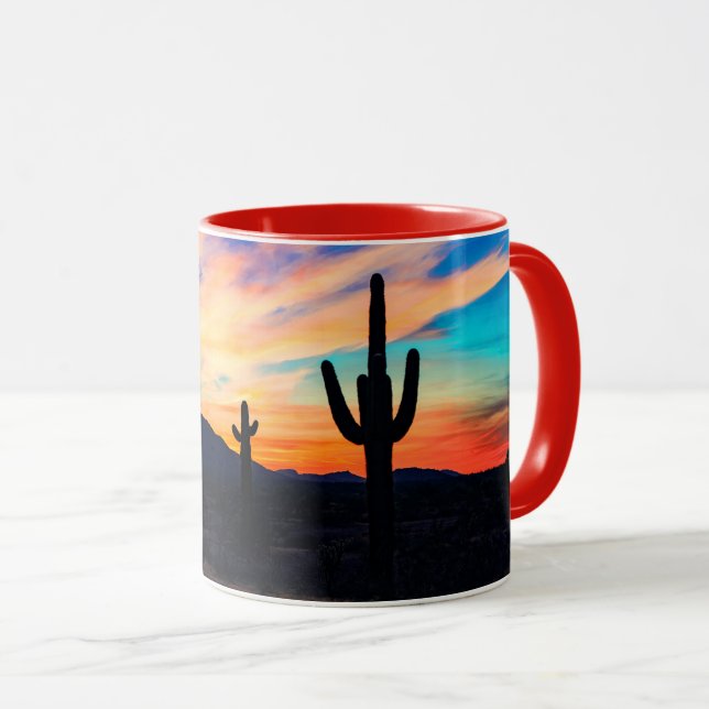 Taza Desierto del cactus del atardecer (Anverso derecho)