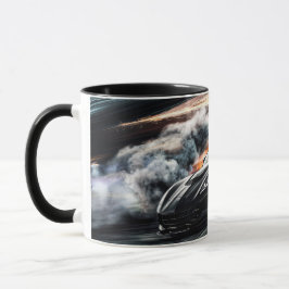 Taza Deslizamiento de auto deportivo negro de alta velo