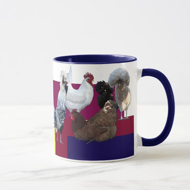 Taza Desorden obsesivo del pollo: Collage (Derecha)