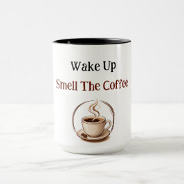 Taza Despierta, huele el café Amante del café divertido
