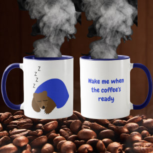Taza Despiértame Cuando el Café esté Listo Oso Durmient