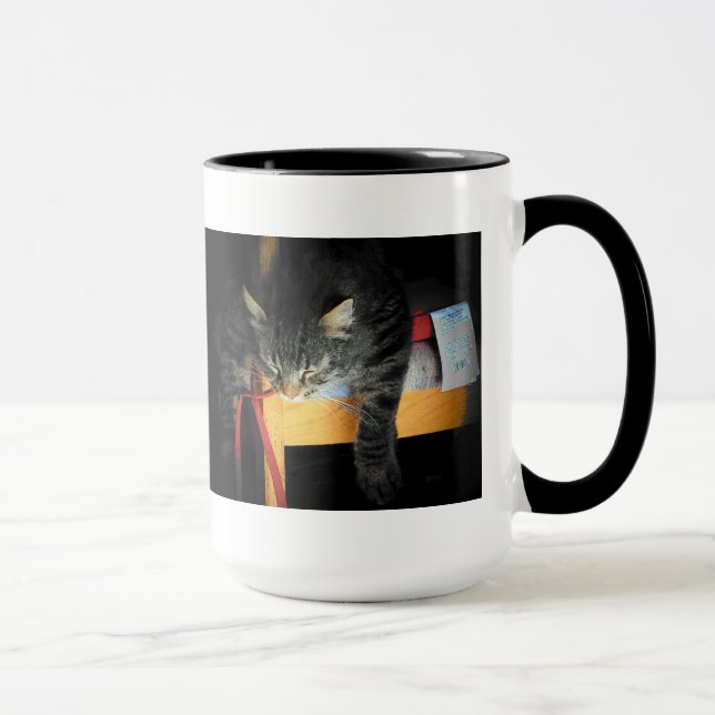 Taza Despiértame cuando termine el café meme (Derecha)