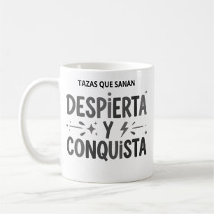Taza Despiértate y conquista – Tazas motivación