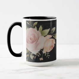 Taza Desplazamientos con rosas estilo victoriano