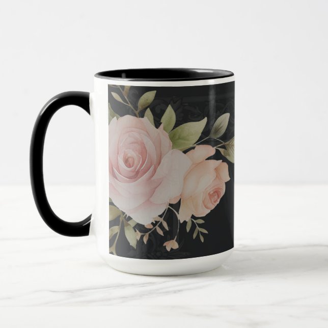 Taza Desplazamientos con rosas estilo victoriano (Izquierda)