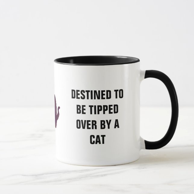 Taza Destinado para ser volcado por el gato (Derecha)