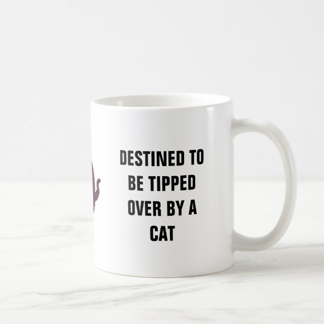 Taza Destinado para ser volcado por el gato (Derecha)