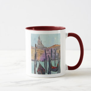 Taza Destinos   Dos góndolas en el esbozo de Venecia