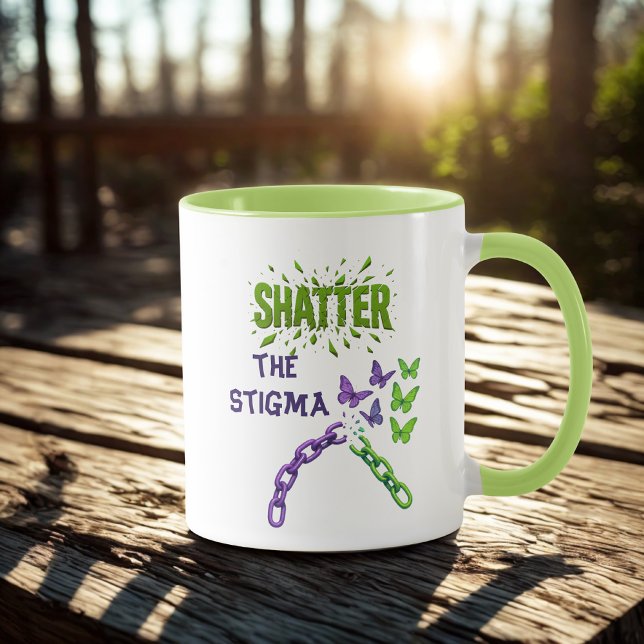 Taza Destruir el estigma - Mug de salud mental (Subido por el creador)