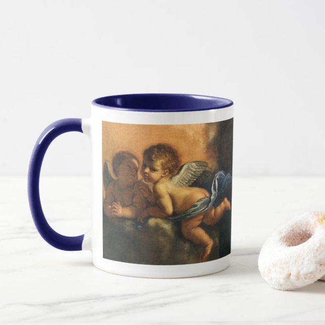 Taza Detalle de ángel, santos patrón de Módena por Guer (Con donut)