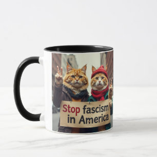 Taza Detener el movimiento de resistencia al gato fasci