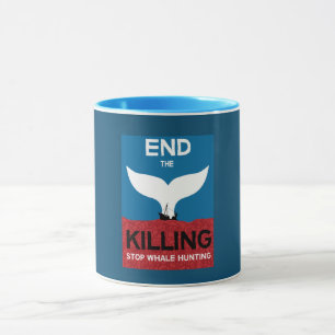 Taza Detener la caza de ballenas   Prohibición de la pr