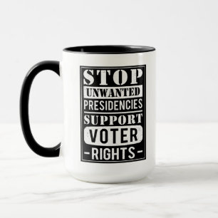 Taza Detengan a las presidencias no deseadas contra Tru