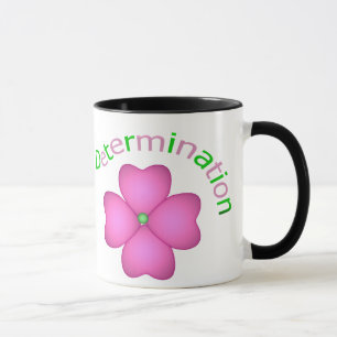 Taza Determinación inspiradora de la flor