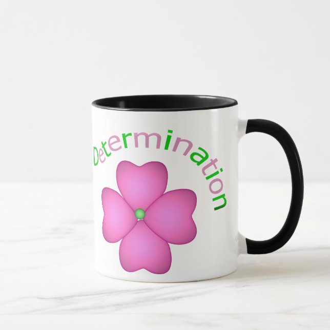 Taza Determinación inspiradora de la flor (Derecha)