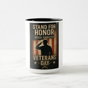 Taza Detrás del honor - Diseño del tributo del Día de l