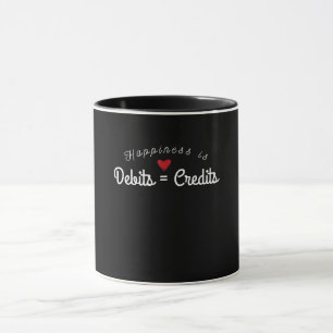 Taza Deudas divertidas y contables igual a regalos de C
