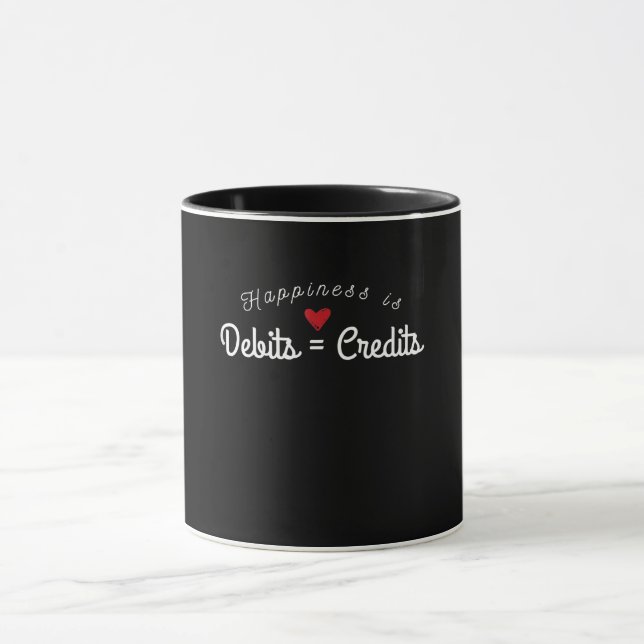 Taza Deudas divertidas y contables igual a regalos de C (Centro)
