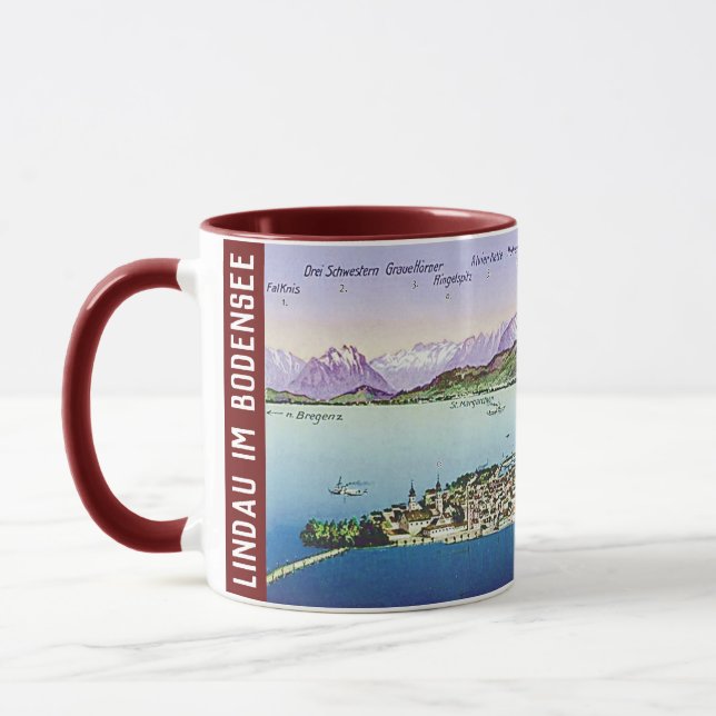 Taza " Deutschland: 2022/heute - Lindau im Bodensee  Ta (Izquierda)