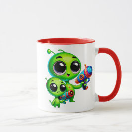 Taza Deux extraterrestres super mignons à l'attaque.