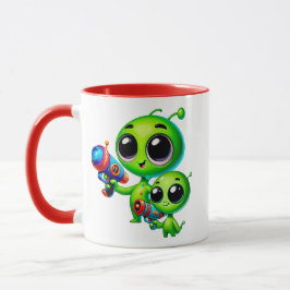 Taza Deux extraterrestres super mignons à l'attaque.