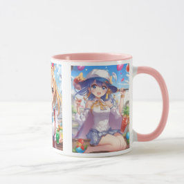 Taza  Deux jeunes filles dans une ambiance estivale.