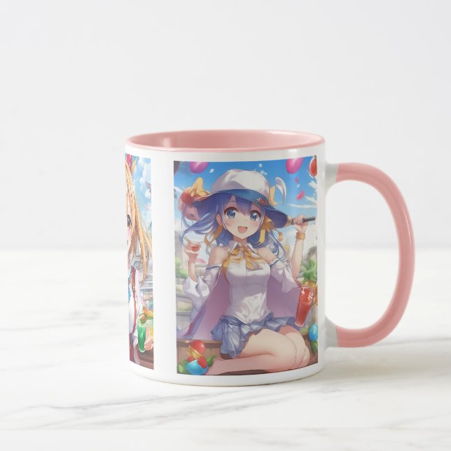 Taza  Deux jeunes filles dans une ambiance estivale. (Derecha)