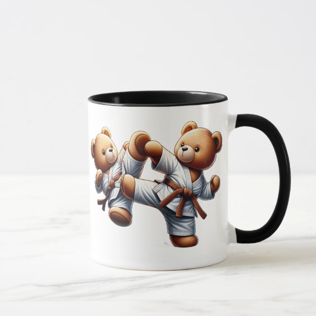 Taza Deux oursons en kimono s'affrontent. (Derecha)