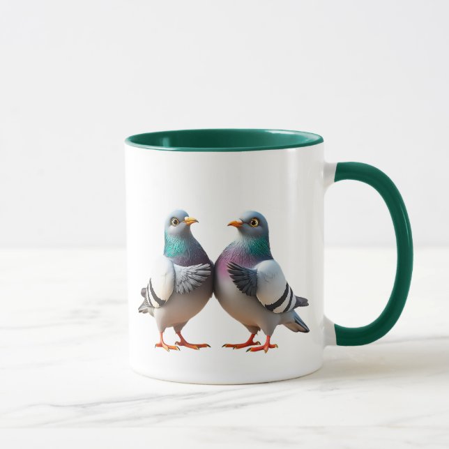 Taza Deux pigeons qui discutent. (Derecha)