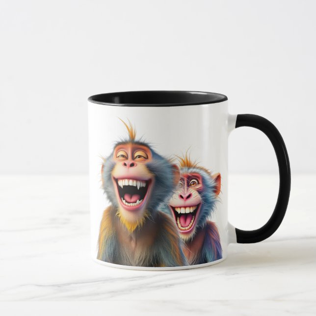 Taza Deux singes hilarants sont trop drôles. (Derecha)