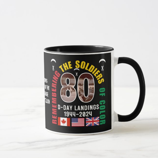 Taza DÍA D LANDINGS 80º Aniversario Africano-Americano (Derecha)