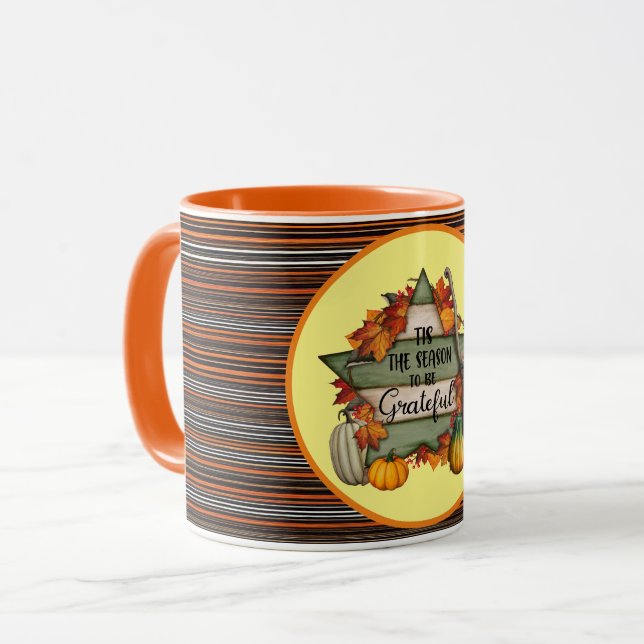 Taza Día de Acción de Gracias, bella colección de otoño (Anverso izquierdo)