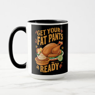 Taza Día de Acción de Gracias Divertido Prepara tus Pan