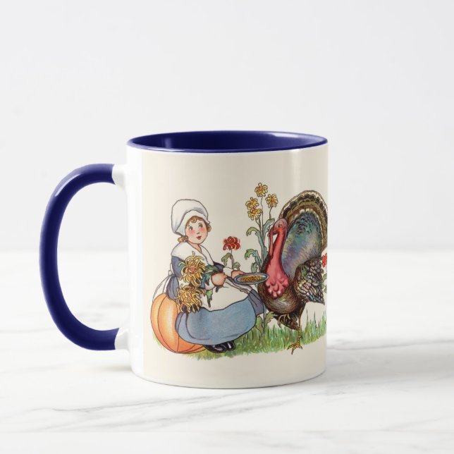Taza Día de Acción de Gracias Vintage (Izquierda)