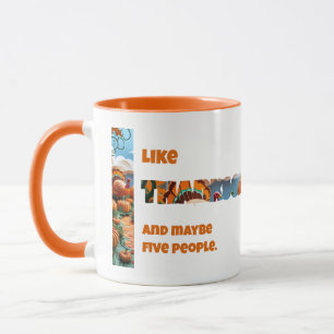 Taza Día de Acción de Gracias y Quizás Cinco Personas