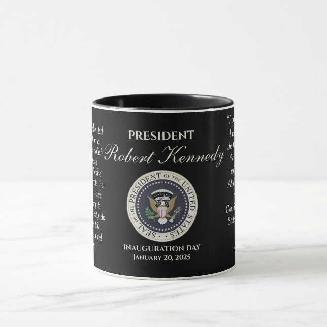Taza Día de Inauguración de Robert Kennedy 20 de enero  (Centro)