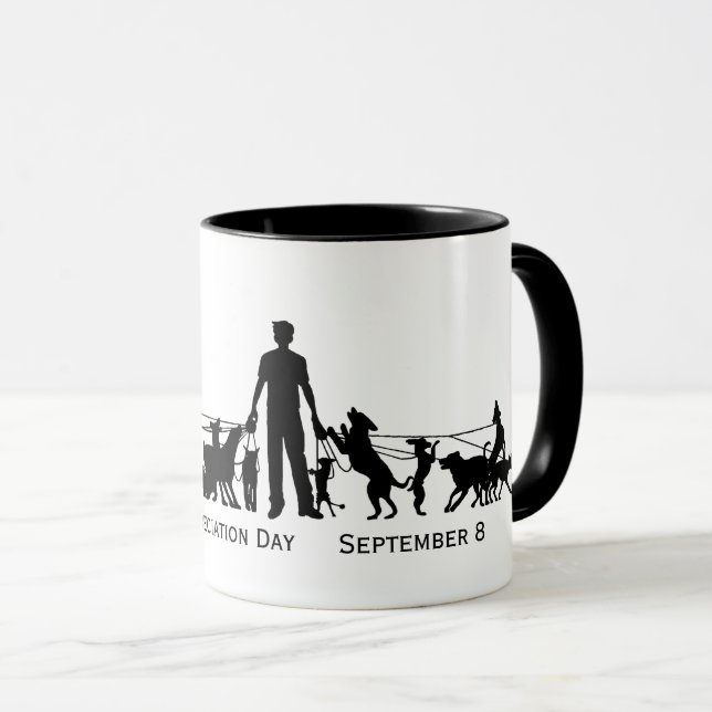 Taza Día de la Apreciación del Caminador de Perro Silho (Anverso derecho)