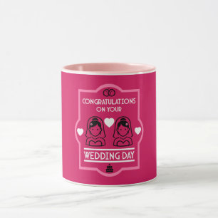 Taza Día de la boda de Chicas homosexuales