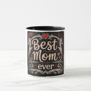 Taza Día de la Madre Chalkboard mejor mamá de corazón