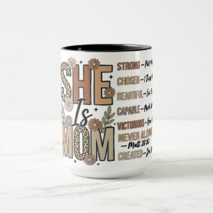 Taza Día de la Madre Cristiano Ella Es Mamá